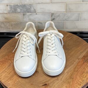 Stuart Weitzman Livvy Leather White Sneakers